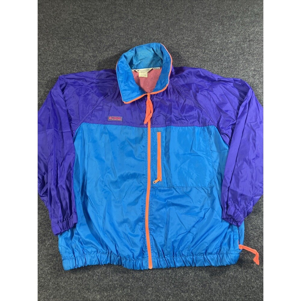 VTG Columbia Sportswear Jacket Women's XL Purple Teal Retro 1990s Gorpcore Zip